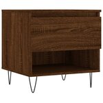 vidaXL Tables basses 2 Pièces chêne marron 50x46x50 cm bois d'ingénierie