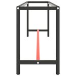 vidaXL Cadre banc de travail Noir mat et rouge mat 210x50x79 cm Métal