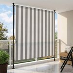 vidaXL Store Roulant Extérieur Anthracite et blanc 150 x 270 cm
