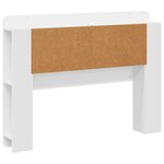 vidaXL Cabinet de Tête de Lit Blanc brillant Bois d’ingénierie
