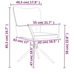 vidaXL Chaises pivotantes à manger lot de 2 Gris foncé Velours