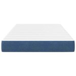 vidaXL Matelas de Lit avec matelas Bleu 120 x 200 cm tissu