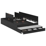 vidaXL Cadre de lit de rangement Bois noir 120x190 cm