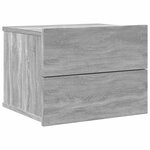 vidaXL Tables de chevet 2 Pièces Sonoma gris 40x30x30cm Bois d'ingénierie