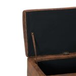 Banc banquette avec compartiment de rangement 116 cm marron similicuir 02_0010876