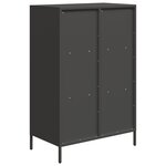 vidaXL Buffet haut noir 68x39x103 5 cm acier