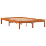 vidaXL Cadre de lit sans matelas cire marron 120x200cm bois pin massif