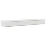 vidaXL Cadre de lit avec rangement Blanc 226.5 x 135 x 31.5 cm
