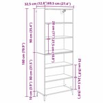 vidaXL Haut Armoire Bois Ancien 69 5 x 34 x 180 cm Bois d'ingénierie