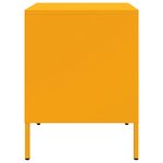 vidaXL Table de chevet jaune moutarde 36x39x50 5 cm acier