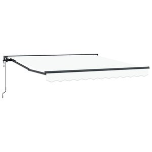 vidaXL Auvent Rétractable Blanc 350x250 cm tissu
