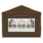 vidaXL Tente de fête pop-up 575 x 288 x 245 cm Taupe Tissu Oxford