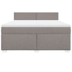 vidaXL Sommier à lattes de lit avec matelas Taupe 180x200 cm Tissu