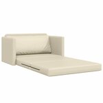 vidaXL Canapé-Lit Crème 124 x 71 x 78 cm Cuir artificiel