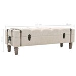 Banc banquette de rangement 111 x 34 x 37 cm bois massif et acier 02_0010889