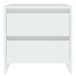vidaXL Tables de chevet 2 Pièces blanc 45x34 5x44 5 cm bois d’ingénierie