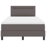 vidaXL Cadre de Lit avec Matelas Gris 120 x 190 cm Faux cuir