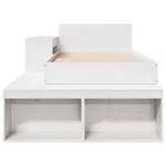 vidaXL Cadre de lit sans matelas blanc 75x190 cm bois de pin massif