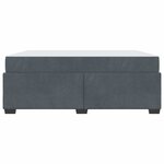 vidaXL Cadre de lit avec matelas Gris foncé 180 x 200 cm tissu