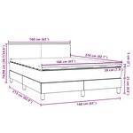 vidaXL Sommier à lattes de lit avec matelas noir 160x210 cm velours