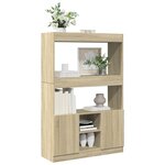 vidaXL Buffet haut chêne sonoma 92x33x140 cm bois d'ingénierie