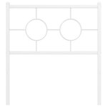 vidaXL Tête de lit métal blanc 75 cm
