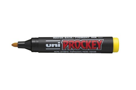 Marqueur PROCKEY PM122 Pte conique moyenne 1,8 - 2,2mm Jaune UNI-BALL