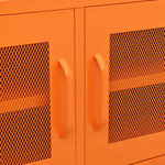 Vidaxl meuble tv orange 105x35x50 cm acier