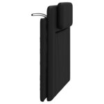 vidaXL Coussin de tête de lit Viana noir 100 cm similicuir