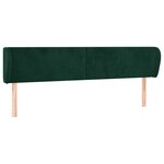 vidaXL Tête de lit avec oreilles Vert foncé 183x23x78/88 cm Velours