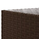 vidaXL Salon de jardin avec coussins 9 Pièces marron résine tressée
