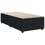 vidaXL Sommier à lattes de lit avec matelas Noir 90x200 cm Velours