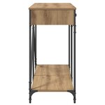 vidaXL Table console avec tiroir Chêne artisanal 100 x 39 x 78 5 cm