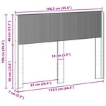 vidaXL Tête de lit Gris béton PB