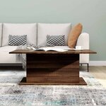 vidaXL Table basse chêne marron 102x55 5x40 cm bois d'ingénierie