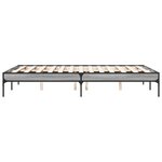 vidaXL Cadre de lit sonoma gris 120x190 cm bois d'ingénierie et métal