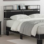 vidaXL Tête de lit de rangement Chêne noir 135 cm Bois d'ingénierie