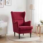 vidaXL Fauteuil Bordeaux Velours