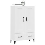 vidaXL Buffet haut Blanc 70x31x115 cm Bois d'ingénierie