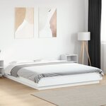 vidaXL Cadre de lit sans matelas blanc 150x200 cm