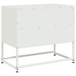 vidaXL Meuble TV blanc 68x39x60 5 cm acier