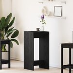 Table de bar vidaXL Noir Chêne 51x50x103 5 cm Bois reconstitué