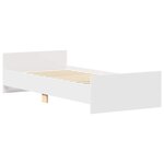 vidaXL Cadre de lit sans matelas blanc 90x190 cm bois d'ingénierie