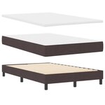 vidaXL Lit à ressorts avec tête de lit Marron foncé 120 x 200 cm tissu