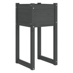 Vidaxl jardinières 2 pièces gris 40x40x81 cm bois massif de pin