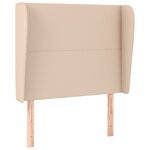 vidaXL Tête de lit avec oreilles Cappuccino 83x23x118/128cm Similicuir