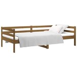 vidaXL Lit de jour sans matelas marron miel 90x190 cm bois pin massif