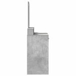 vidaXL Table de Toilette avec tiroir Gris béton 100 x 41 x 140 cm