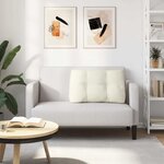 vidaXL Coussin de Dos Crème 80 x 24 x 50 cm Velours