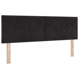vidaXL Tête de Lit LED avec des lumières à LED Noir 160 cm Velours